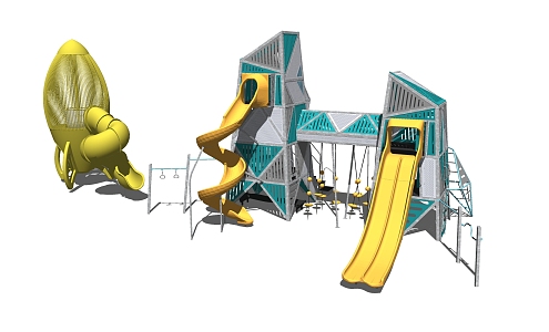 Modern play equipment Children's play equipment 3d model