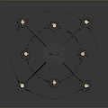Vintage Iron Chandelier With Double Ring Structure And Candle Lights Design