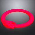 Red Circular Snake Head Design Bracelet With Smooth Surface And Biting Tail 3d model