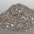 Gray Gravel Pile Featuring Coarse Stones Small White Pebbles And Loose Texture