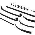 Black Building Components with Various Long Profiles and Shapes for Sealing Trim