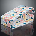 Colorful Decorative Paper House With Abstract Patterns And Geometric Shapes
