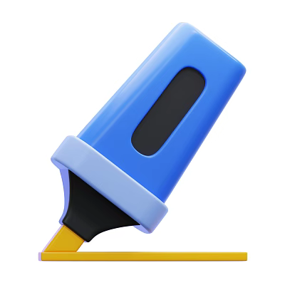 Modern Blue Decorative Ornament Set With Black And Yellow Accent Details 3d model