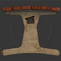Natural Outdoor Scene With Red Wooden Bench And Metal Support Legs