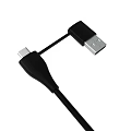Black USB To Type C Connector Data Cable 3d model