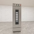 Stainless Steel Vertical Kitchen Appliance With Glass Door And Control Panel