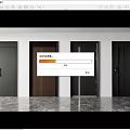 Modern Security Doors with Different Colors and Sleek Designs for Home Interior 3d model