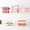 Colorful Bubble Tea Shop Stalls And Mobile Food Trucks With Sweet Treats