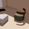 Modern sofa stool dressing stool 3d model