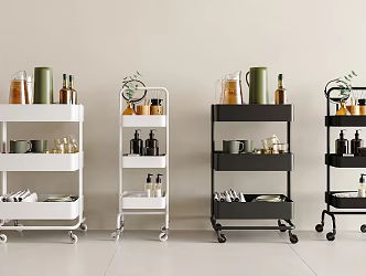 Modern Storage Rack Trolley Toilet Storage Rack Bathroom Trolley Mobile Storage Rack Kitchen Storage Rack Kitchen Trolley 3d model