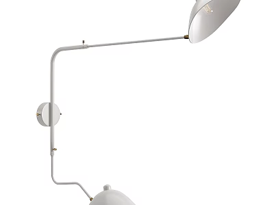 Modern Wall Lamp With Double Shade Adjustable Metal Arm For Home Interior Decor 3d model