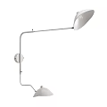 Modern Wall Lamp With Double Shade Adjustable Metal Arm For Home Interior Decor