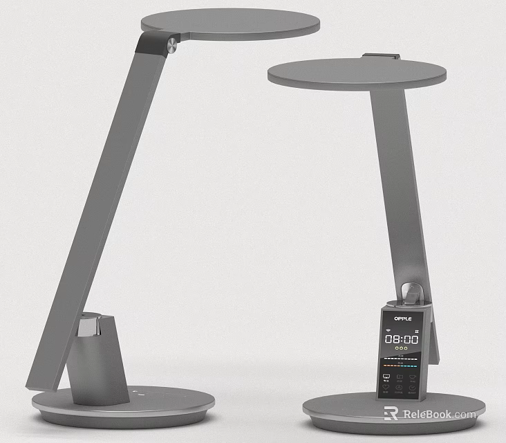 Modern Adjustable Desk Lamps With Metal Frame And Stable Base Design 3d model