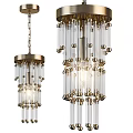 Elegant Modern Chandelier Design With Glass Beads Metal Frame And Warm Light