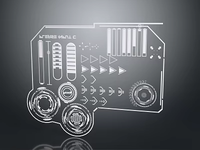 Wiimote Wii U Controller Design Sketch With Joysticks Buttons And Control Layout 3d model