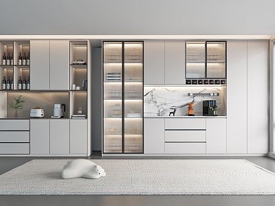 Modern Sideboard Wine Cabinet Dining Cabinet 3d model