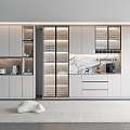 Modern Sideboard Wine Cabinet Dining Cabinet 3d model