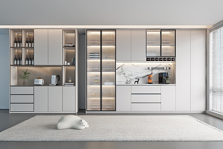 Modern Sideboard Wine Cabinet Dining Cabinet 3d model