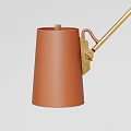 Modern Wall Lamps With Gold Metal Brackets And Brown Gray Blue Lampshades For Home Decor
