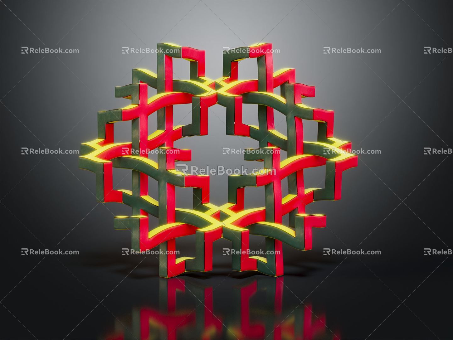 modern toy geometric building geometric structure 3d model