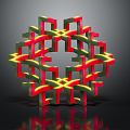 modern toy geometric building geometric structure 3d model