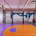 Modern Fitness Gym Space With Training Area Workout Equipment And Rest Seating Area