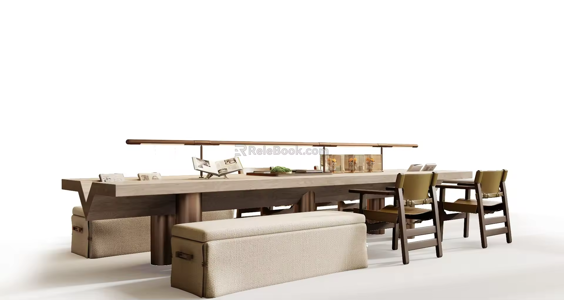 Sales Office Negotiate Rest Area Desk and Chair Combination 3d model