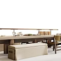 Sales Office Negotiate Rest Area Desk and Chair Combination 3d model