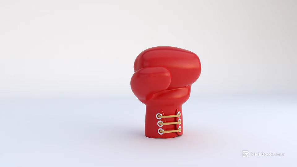 Red Boxing Glove High Quality Sports Equipment For Boxing Training Sessions 3d model 