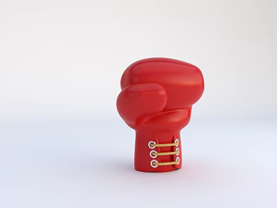 Red Boxing Glove High Quality Sports Equipment For Boxing Training Sessions 3d model