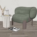 Modern Single Sofa Leisure Chair 3d model