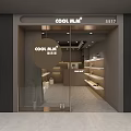 COOL MOM Shoe Specialty Store With Display Shelves And Interior Design
