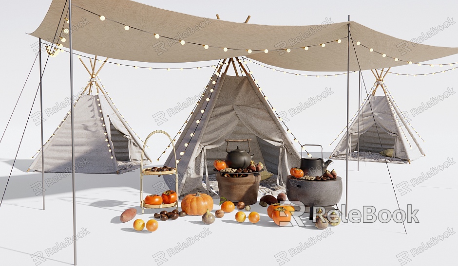 Modern tent stove to make tea model