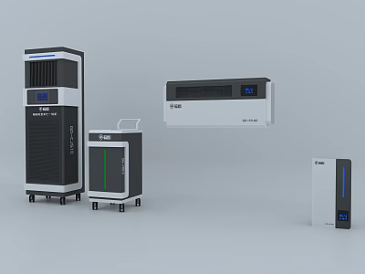 Modern Air Conditioner Fans With Various Styles Digital Display And Sleek Design 3d model