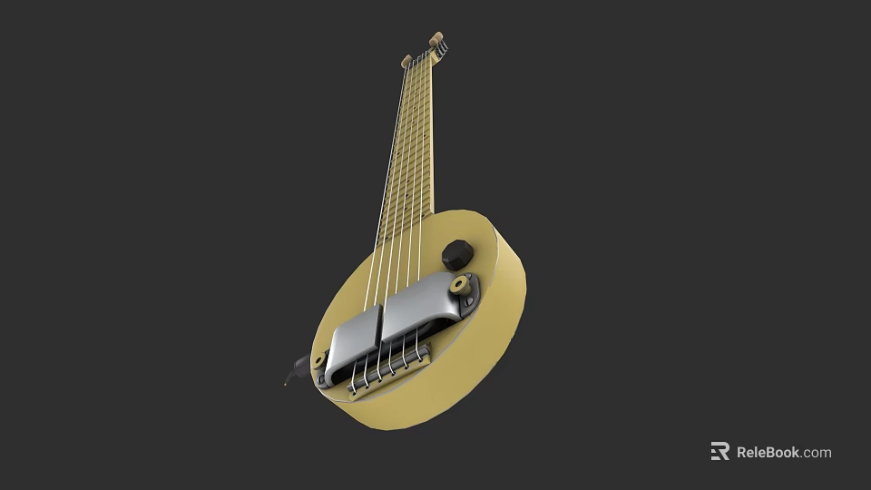 The image provided focuses on a guitar, not kitchenware, so it's impossible to generate a kitchenware-themed title based on the image content. Please provide an image related to kitchenware for a relevant title. 3d model 