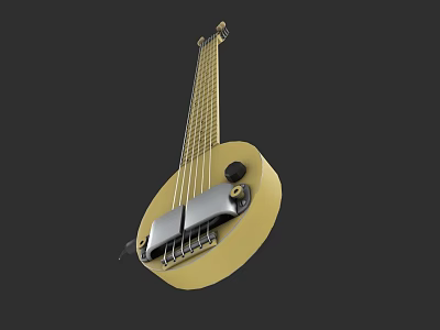 The image provided focuses on a guitar, not kitchenware, so it's impossible to generate a kitchenware-themed title based on the image content. Please provide an image related to kitchenware for a relevant title. 3d model