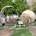 Moon Shaped Outdoor Lights For Night Garden Photo Check In Spot