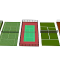 Different Surface Tennis Courts For Sports Fitness Training Activities