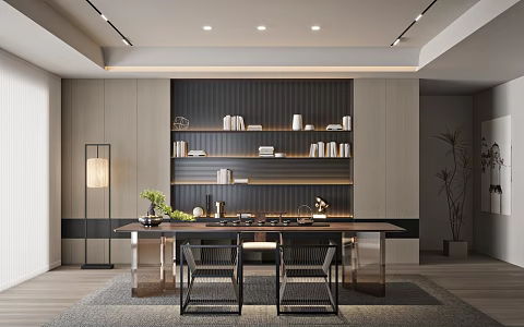 New Chinese Tea Room 3d model