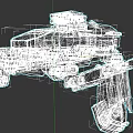 Futuristic Mechanical Combat Weapon with Multiple Legs Armored Structure and Top Weapon System