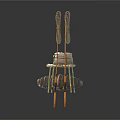 Useful Fishing Supplies With Woven Basket Net Rods And Stand