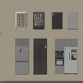 Modern Refrigerators And Freezers With Various Door Designs And Color Options