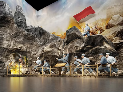 Modern Exhibition Hall Anti-Japanese War 3d model