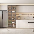 Modern Wine Cabinet Simple Wine Cabinet Sideboard 3d model
