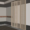 New Chinese style lattice partition 3d model