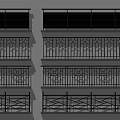 Different Decorative Metal Railings With Glass Panels And Patterned Designs