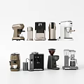 Various Style Coffee Makers In Gold Black White Silver For Daily Kitchen Use