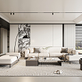 Modern Minotti living room 3d model