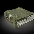 Military Weapon Storage Crate With Green Wooden Body SAGTA Label Rope Binding And Text Details