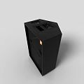 Black Professional Audio Speaker Features Mesh Grille And Durable Design Elements 3d model